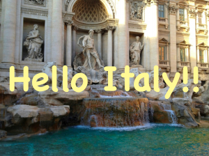 Hello Italy!!（トレビの泉）